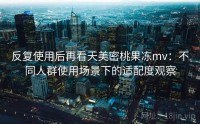 反复使用后再看天美密桃果冻mv：不同人群使用场景下的适配度观察