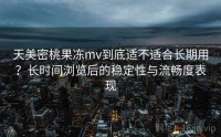 天美密桃果冻mv到底适不适合长期用？长时间浏览后的稳定性与流畅度表现