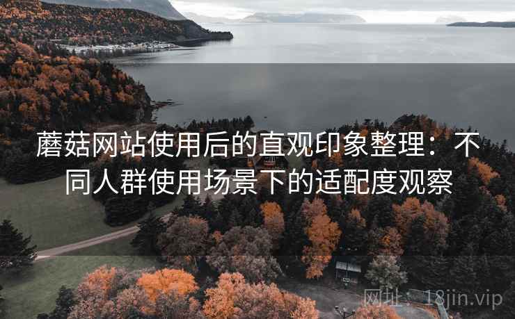 蘑菇网站使用后的直观印象整理：不同人群使用场景下的适配度观察