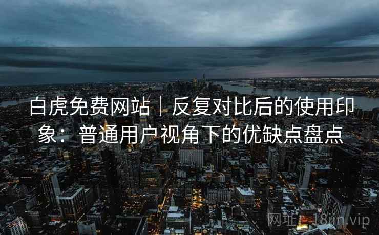 白虎免费网站｜反复对比后的使用印象：普通用户视角下的优缺点盘点