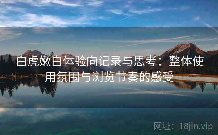 白虎嫩白体验向记录与思考:整体使用氛围与浏览节奏的感受 白虎嫩白体验向记录与思考:整体使用氛围与浏览节奏的感受